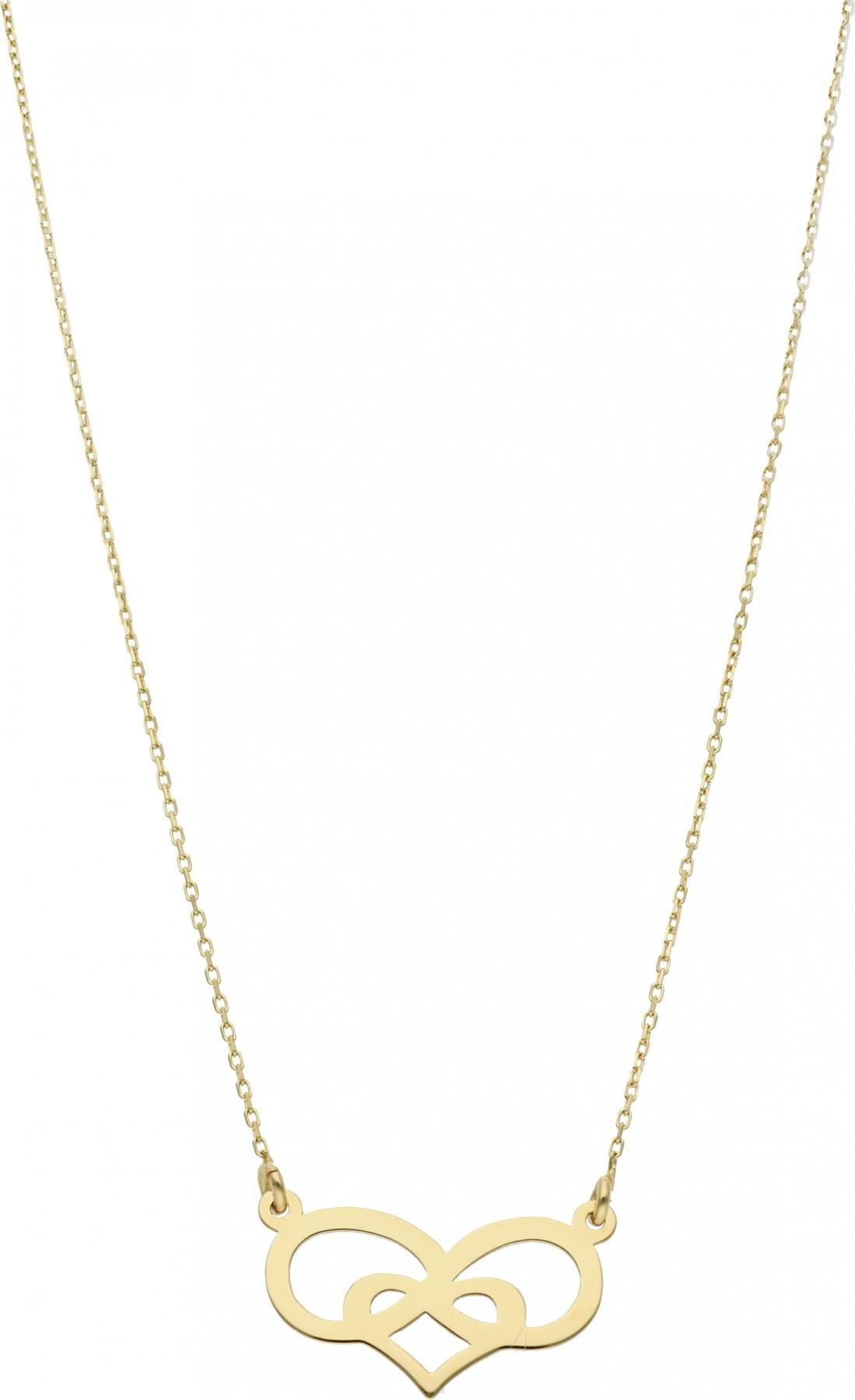 Rosanto Złota celebrytka serce z nieskończonością 45 cm 585 14k