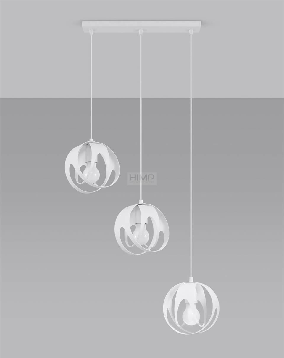 Lampa wisząca Sollux Lighting Lampa wisząca TULOS 3L biała himp