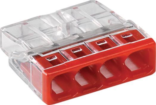 Wago Szybkozłączka 2273-204 4X0,5-2,5 MM2 czerwona 5 szt.