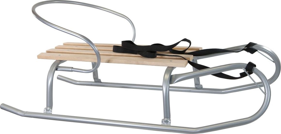 Victoria Sport Sanki metalowe z oparciem czerwone