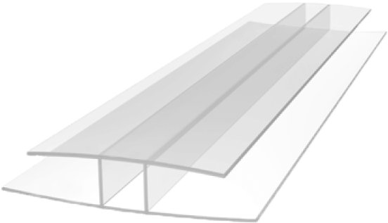 H-profil łączący 3000mm poliwęglan bezbarwny 10mm
