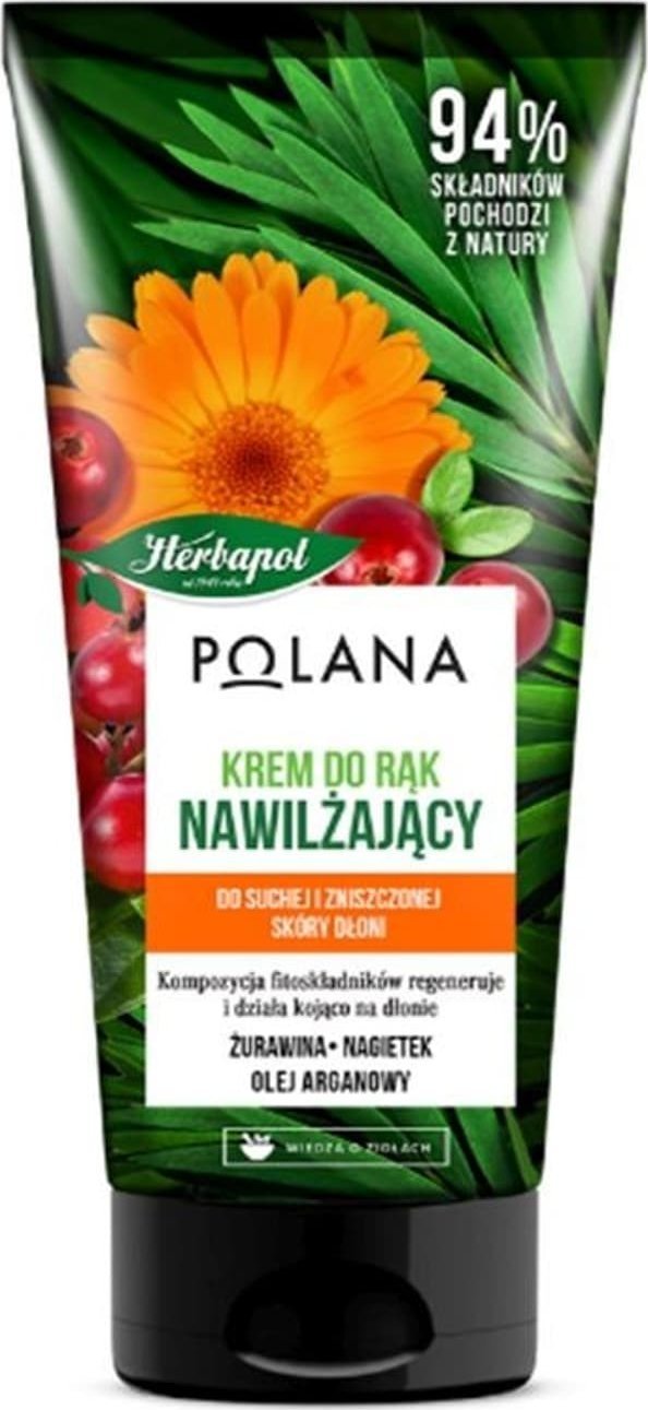 Herbapol HERBAPOL Polana Nawilżający Krem do rąk - Żurawina & Nagietek & Olej Arganowy 75ml