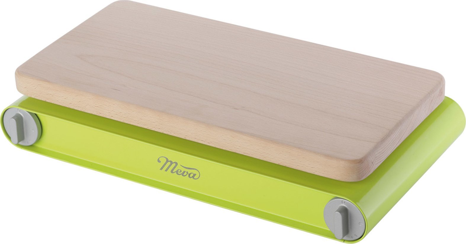 Meva Kuchenka kempingowa gazowa BENDER LUX + bukowa deska do krojenia LPG 3kW - ZIELONA Kuchenka kempingowa gazowa BENDER LUX + bukowa deska do krojen