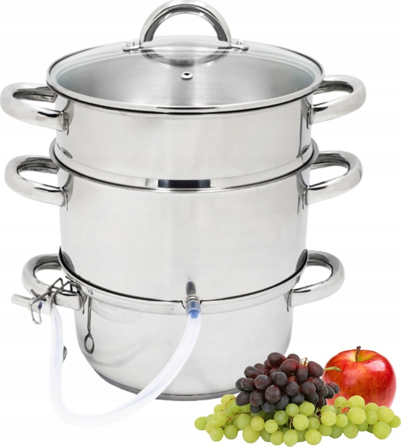 Topfann SOKOWNIK PAROWY NA INDUKCJE GAZ 8 L PAROWAR NIERDZEWNY DUŻY GARNEK DO SOKÓW