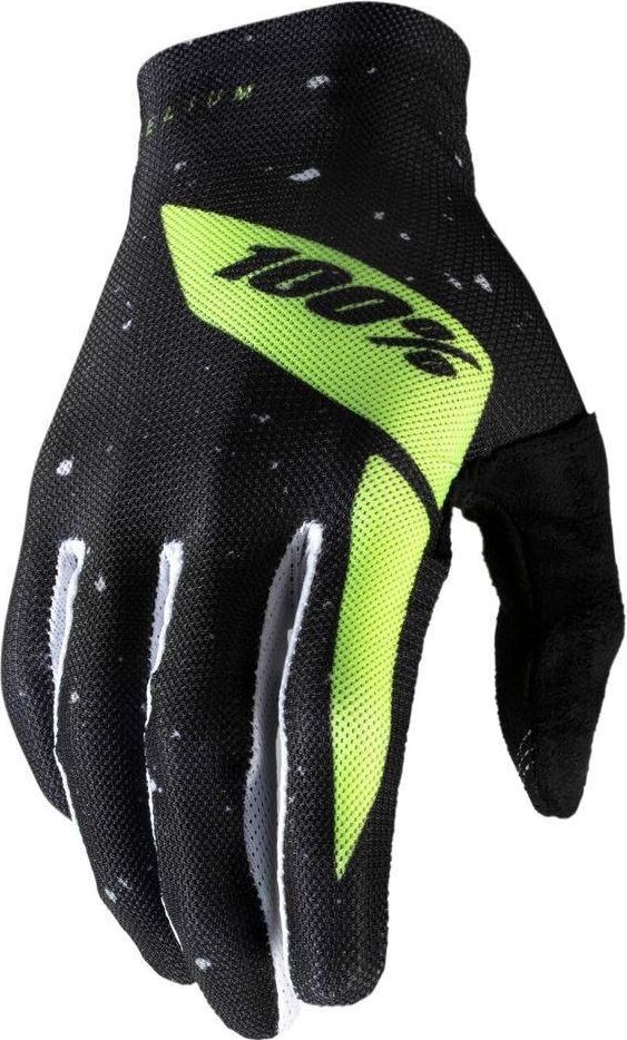 100% Rękawiczki 100% CELIUM Glove black fluo yellow roz. L (długość dłoni 193-200 mm) (NEW)