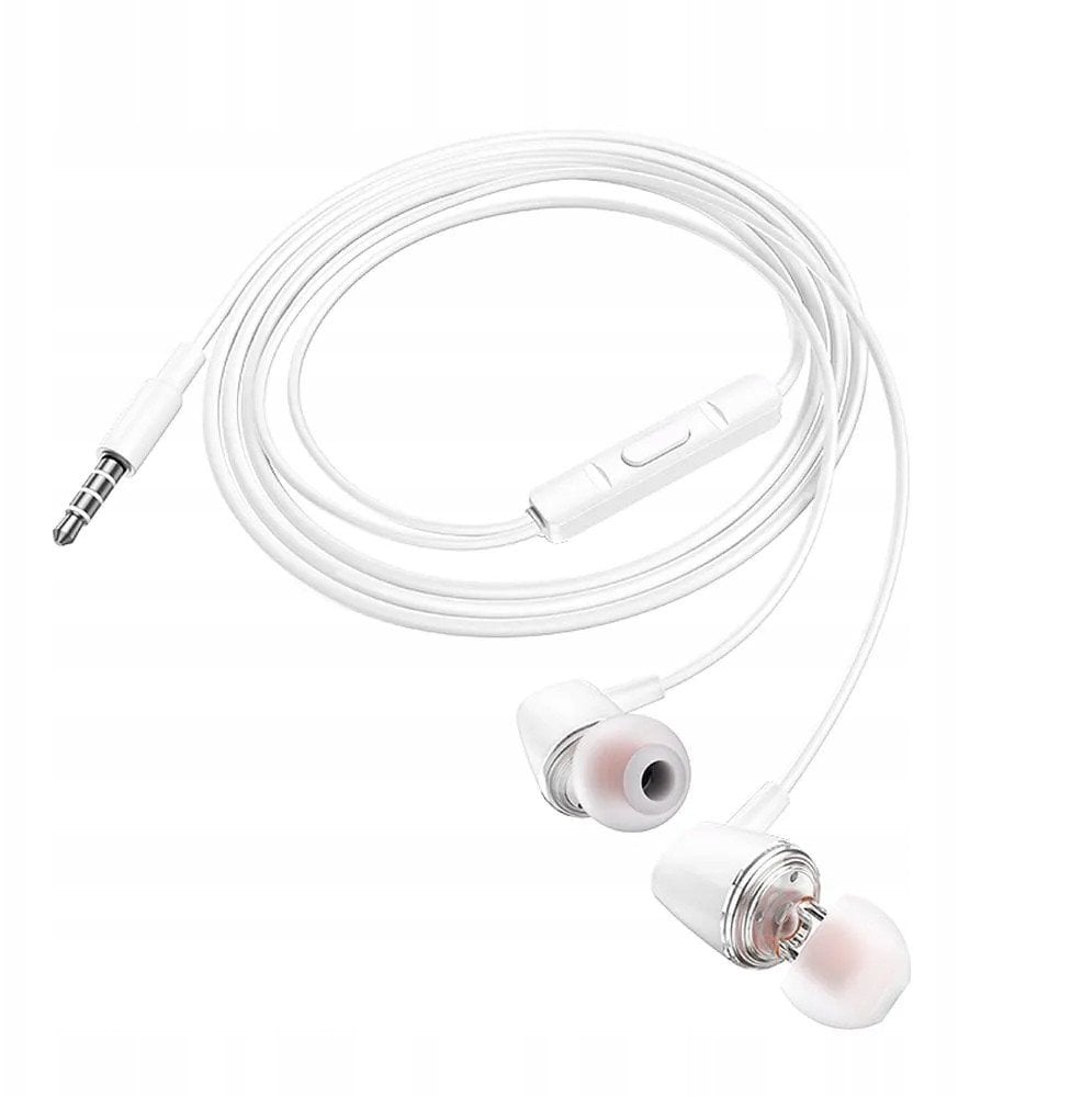 Słuchawki przewodowe douszne Jack 3,5 mm Hoco M107 białe