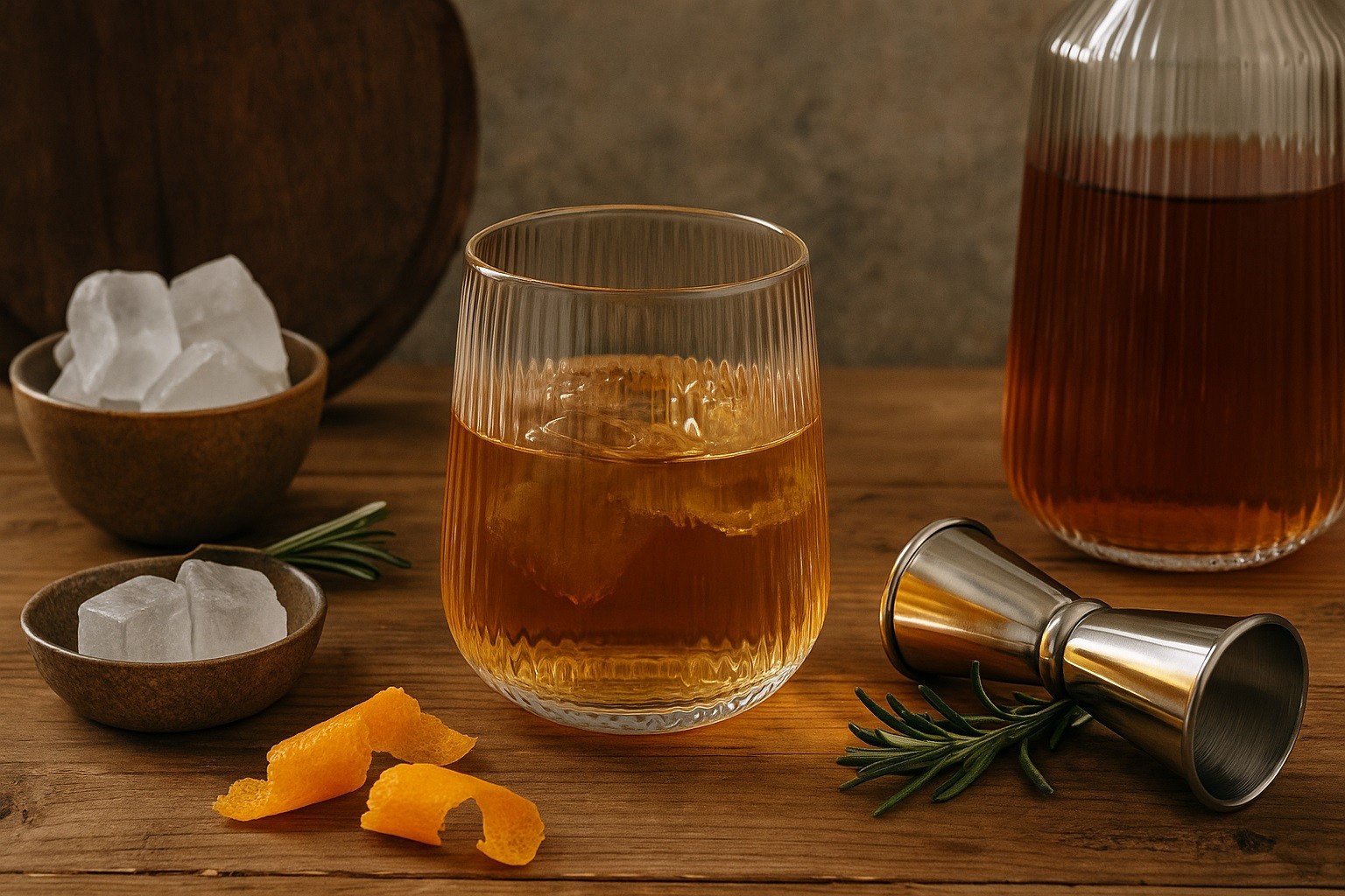 Szklanka do whisky 320 ml LYRA prążek niska