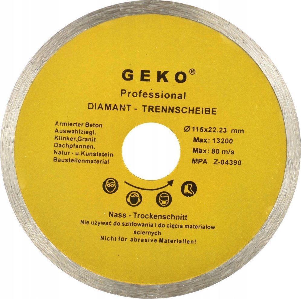 Geko Tarcza diam.115mm Pełna GEKO PROFI(100/200)