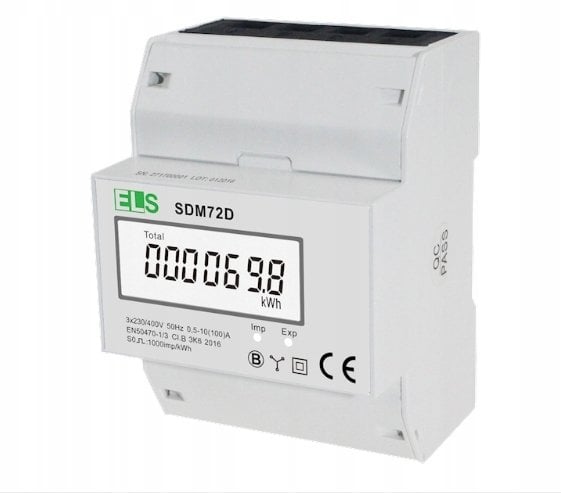 Wskaźnik LCD 3-fazowy 100A 4-modułowy