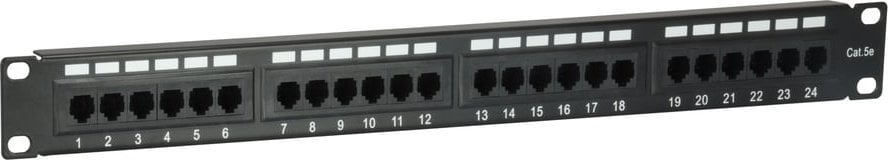 Equip Equip Patchpanel 24x RJ45 Cat5e 19" UTP 1HE schwarz