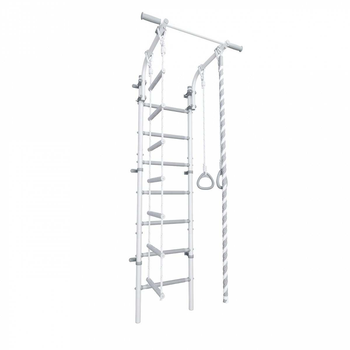Drabinka gimnastyczna Kometa Next Lite biała | 220 cm + lina + kółka + drążek