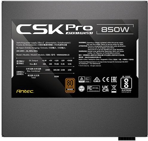 Zasilacz Antec SIGNATURE CSK850 PRO ATX3.1 moduł zasilania 850 W 20+4 pin ATX ATX