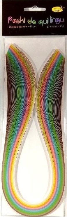 Paski do quillingu 3mmx50cm pastelowe 100szt