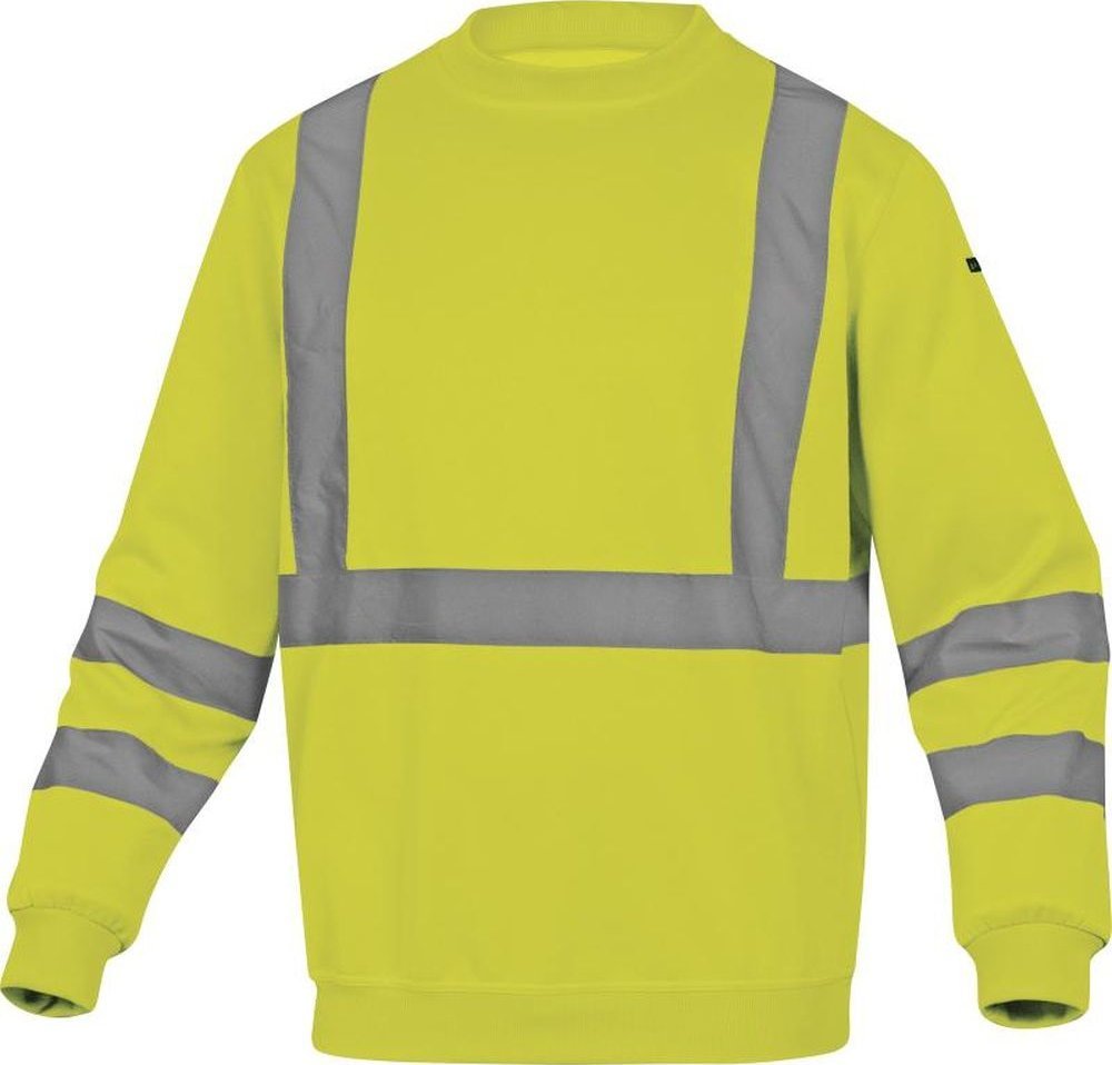 Delta Plus ASTRAL - bluza ostrzegawcza z molton poliestru/bawełna, mankiet i dół ściągacze - Żółty fluo L
