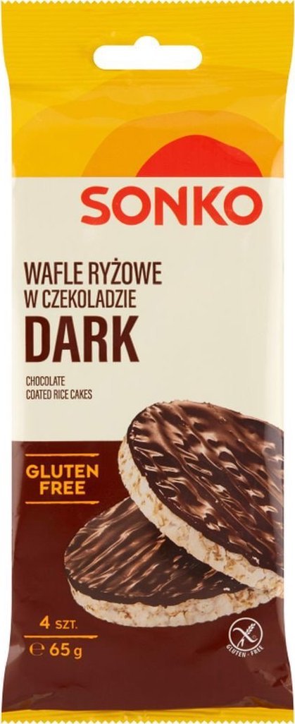 SONKO Sonko Wafle ryżowe w czekoladzie 65 g (4 sztuki)