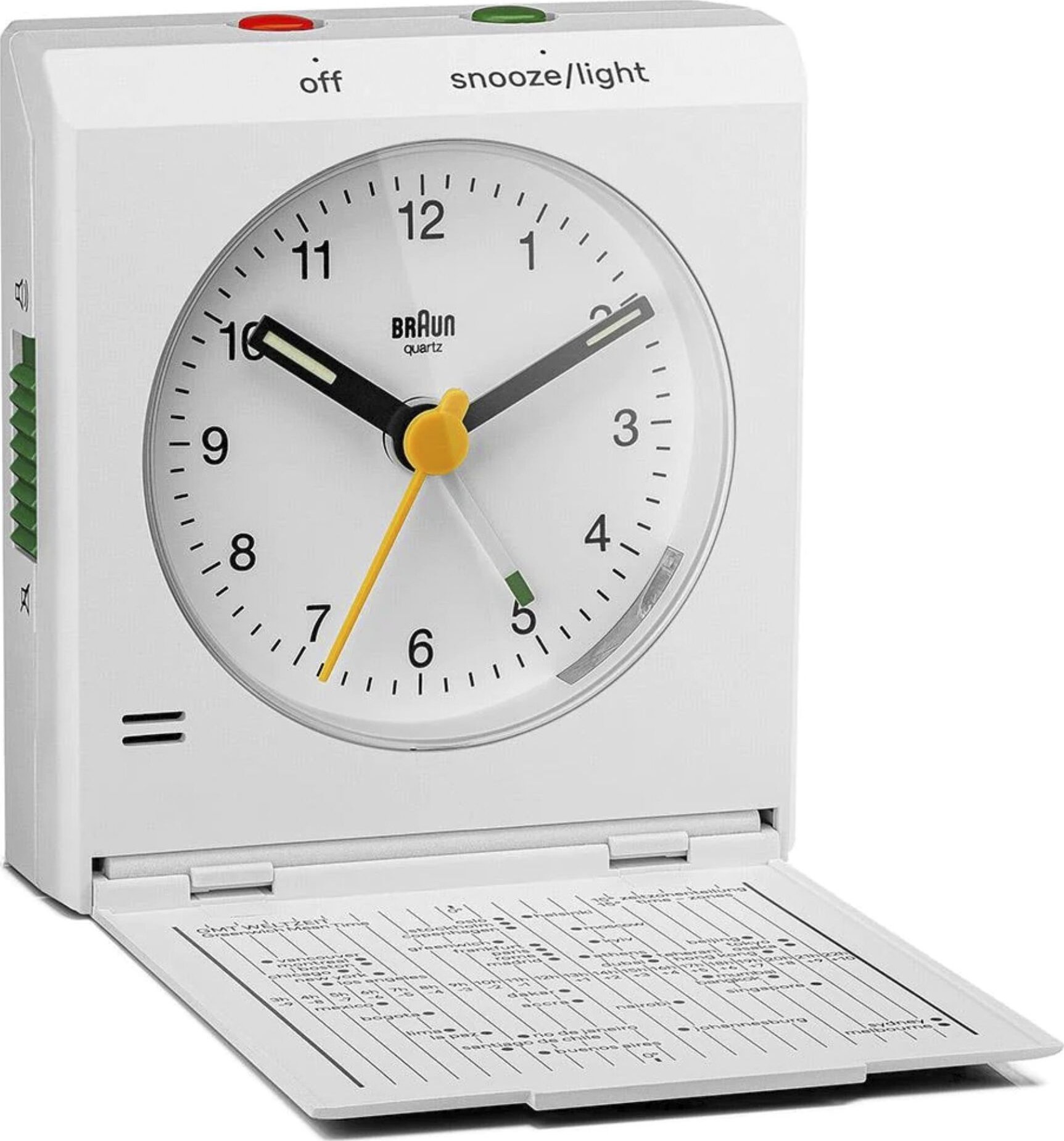 Braun Braun BC 05 W Quartz Foldable Alarm Clock White