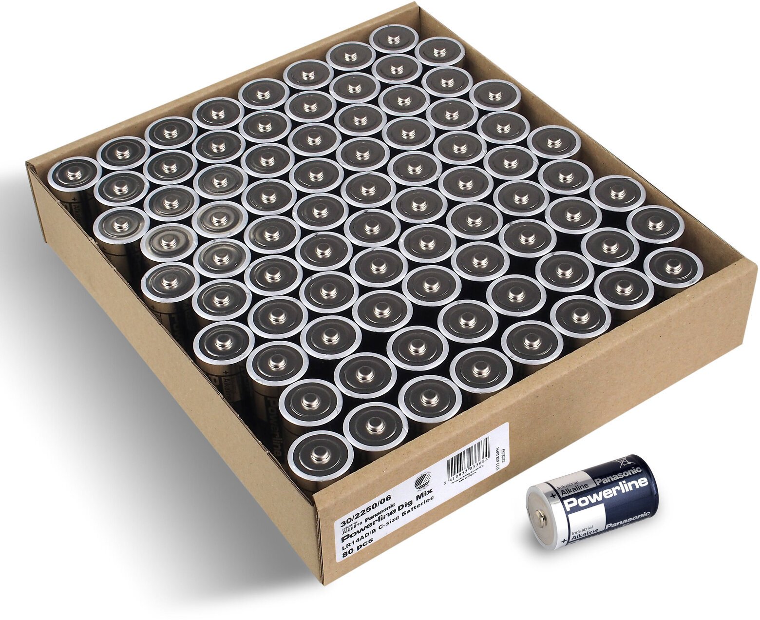 Panasonic Bateria alkaliczna Industrial Powerline LR14/C (tray) - 80 sztuk