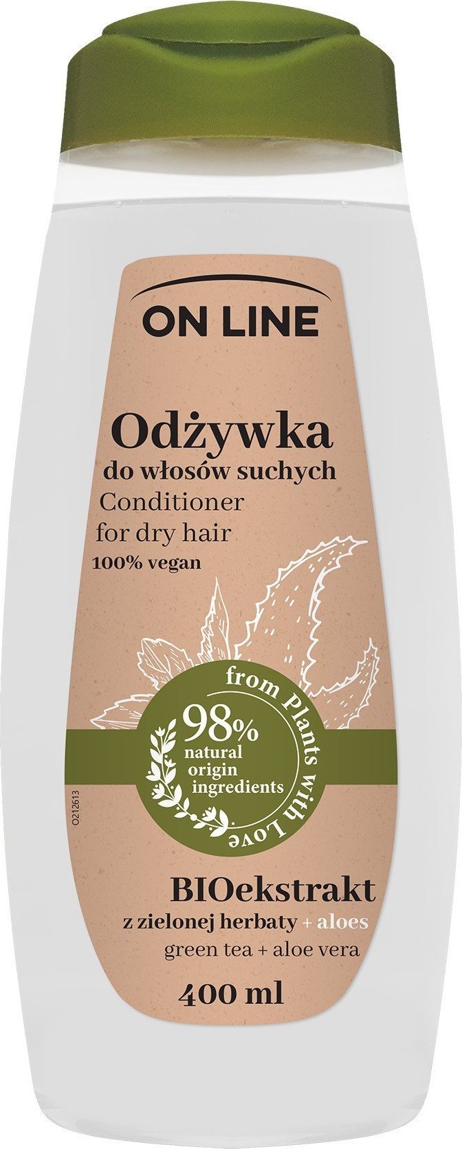 On Line On Line From Plants With Love Odżywka do włosów BIOekstrakt z Zielonej Herbaty i Aloes 400ml