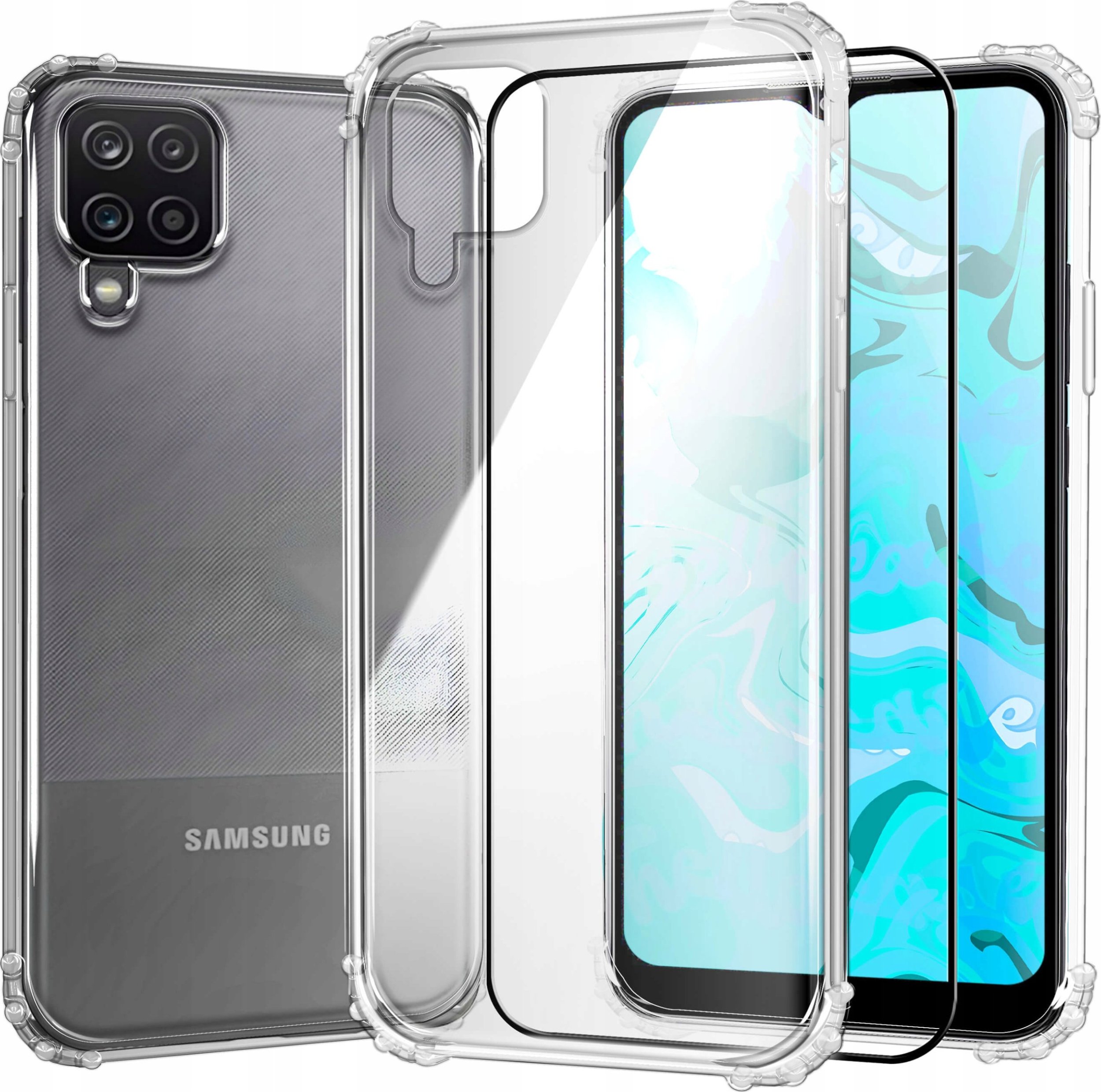 Hello Case ETUI PANCERNE DO SAMSUNG GALAXY A12 / M12 | CASE SILIKON GUMOWE SLIM SZKŁO