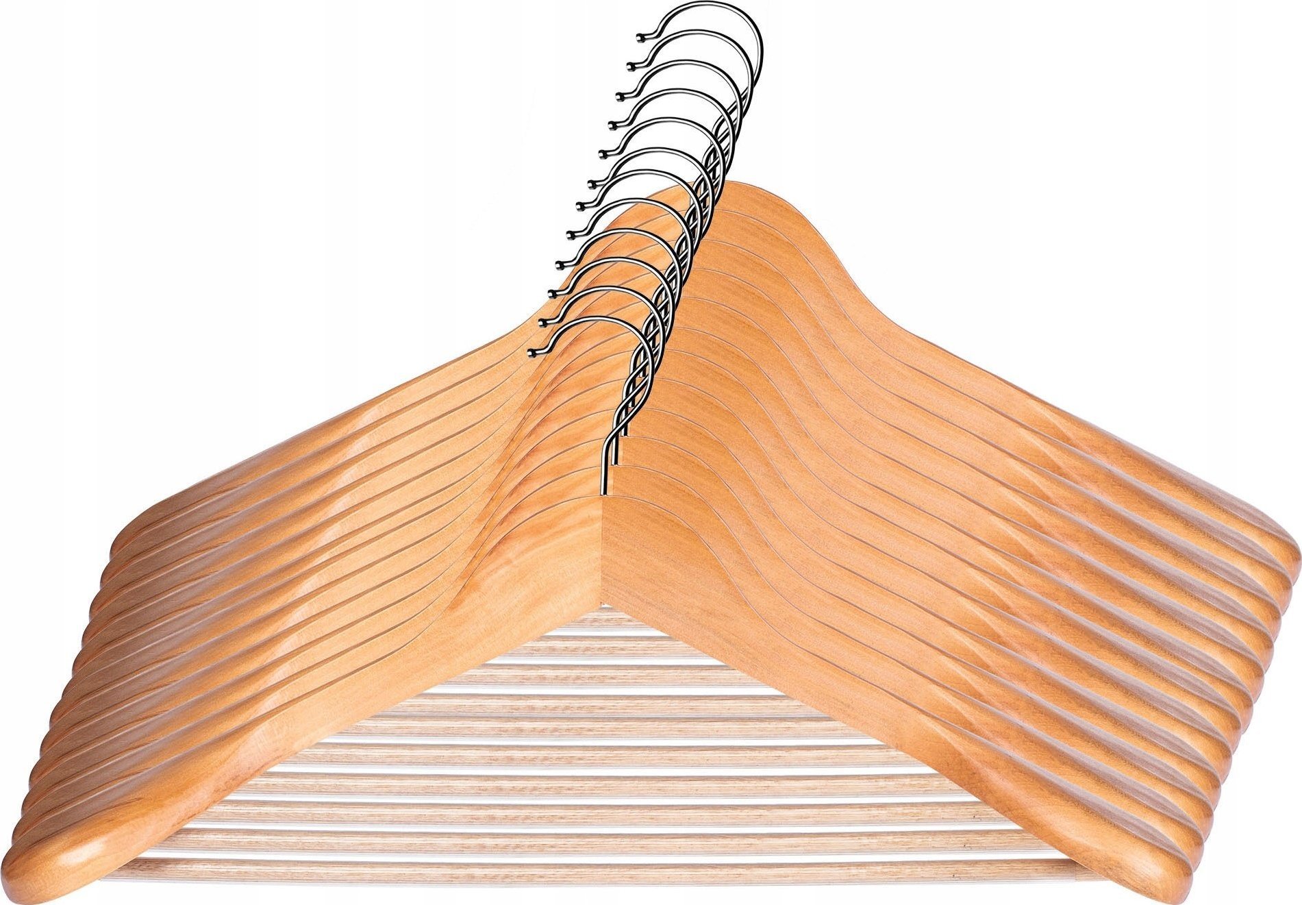 Kadax Wieszak Drewniany Na Ubrania Odzież Solidny 12szt