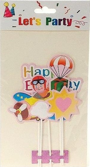 Topper na tort samolot 29x16cm