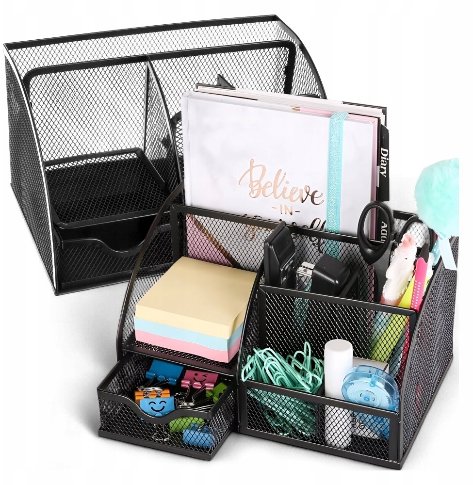 PRZYBORNIK ORGANIZER NA BIURKO CZARNY KANZA