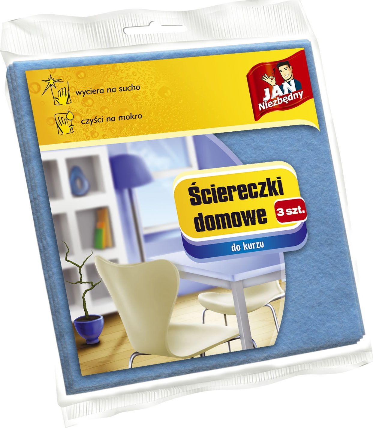 JAN Niezbędny Jan Niezbędny Ściereczki domowe do kurzu 3szt