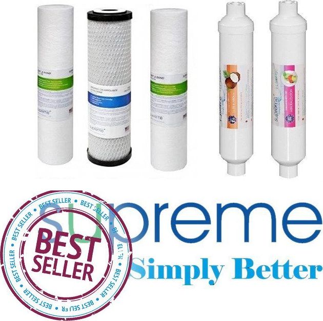 Supreme Komplet wkładów RO6 z filtrem węglowym i mineralizatorem