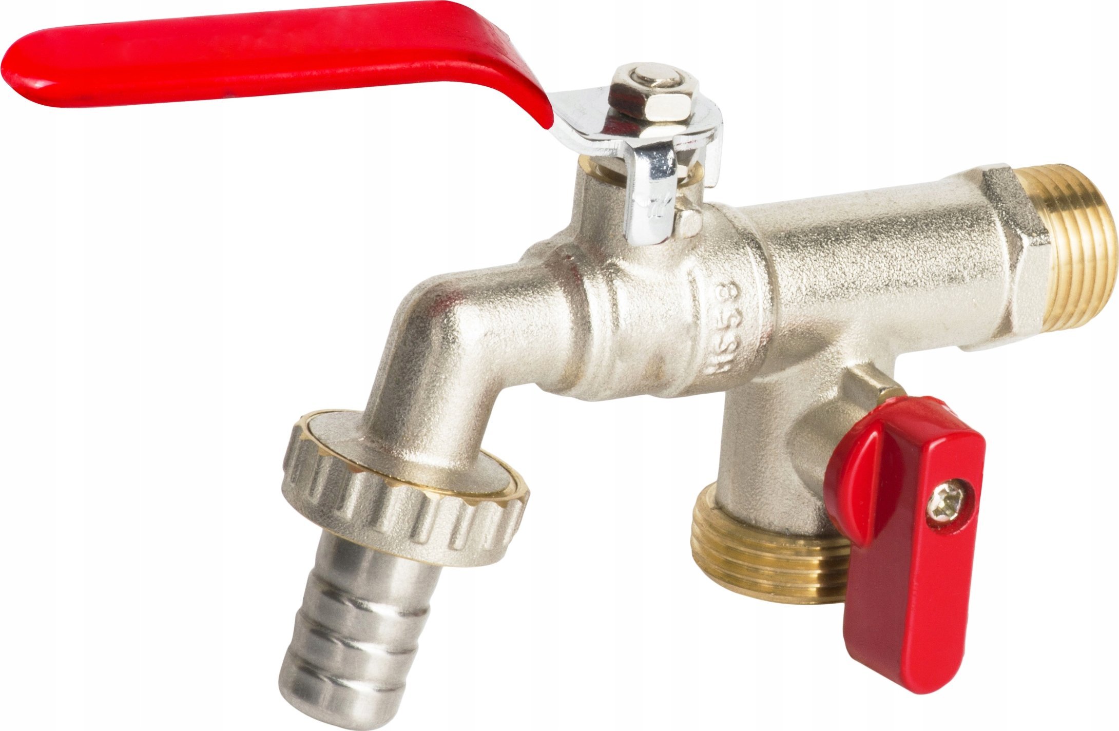 Z-CZ1520 ZAWÓR KULOWY CZERPALNY PODWÓJNY 1/2X3/4X3/4 // ZKC-1520