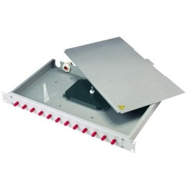 TELEGRTNER 19 FO-PP BAS-ECO 1U 12 LCD OS2/P nPT, BASIS eco z zamontowanymi adapterami