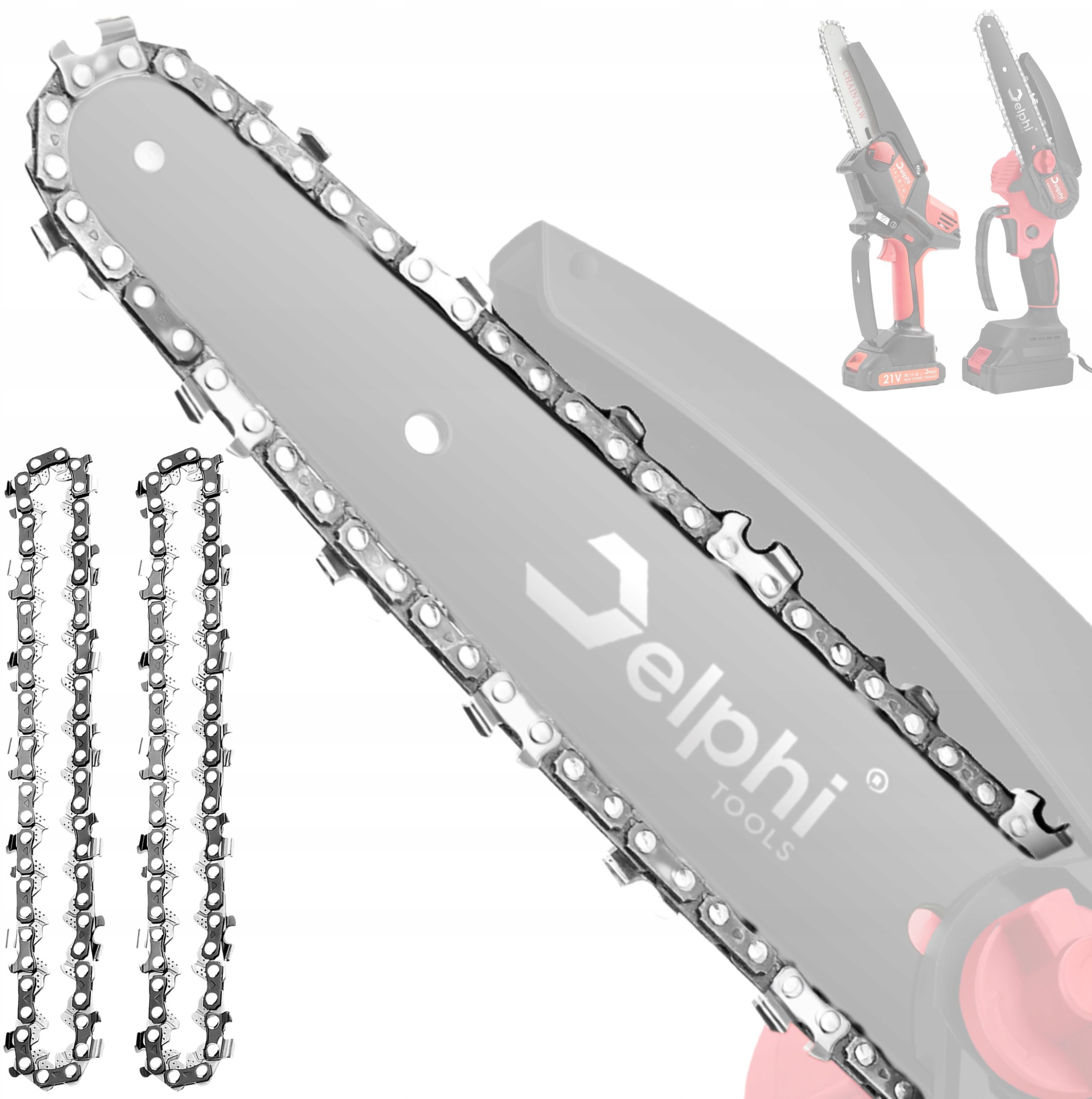 2x ŁAŃCUCH DO PIŁY 6" PILARKI AKUMULATOROWEJ GAŁĘZIÓWKI 37 OGNIW 1/4 2 SZT