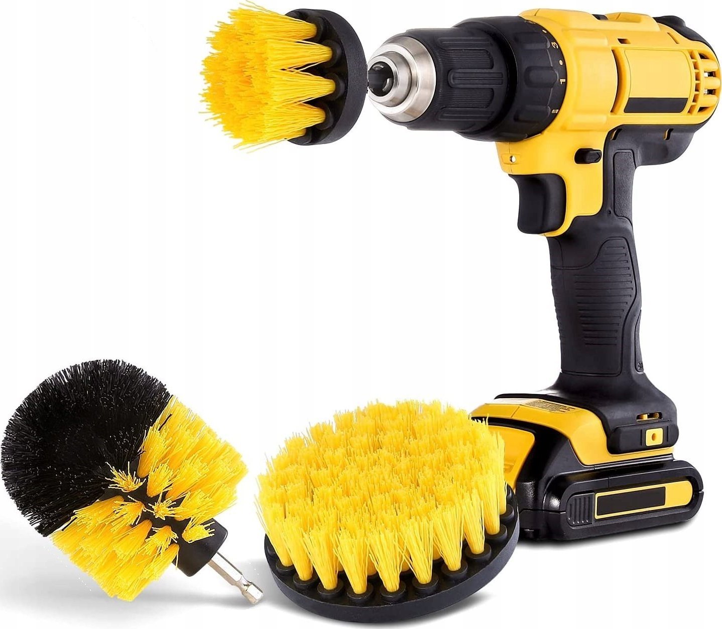 Korbi SPRZĄTAJĄCE SZCZOTKI NA WIERTARKĘ WKRĘTARKĘ 4 szt