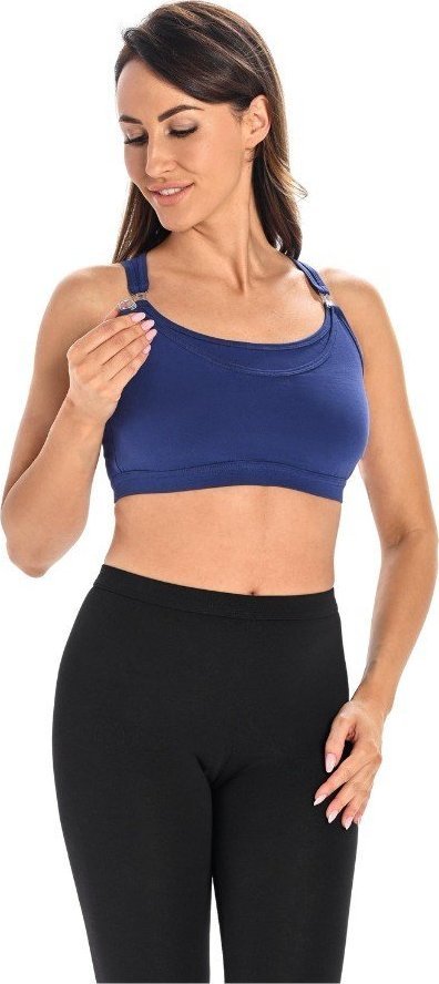 Teyli Top biustonosz do karmienia bawełniany Maya jeans Jeans XL