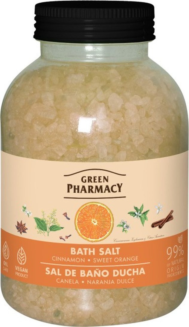 Green Pharmacy Sól do kąpieli Cynamon + Pomarańcza 1000g