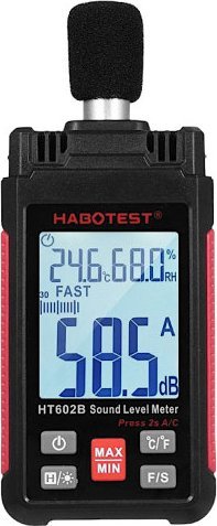 Memorysolution Decybelomierz z filtrem A/C 30-130dB 125ms LCD