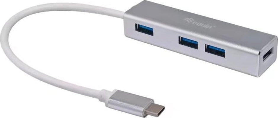 HUB USB Triton Equip 128958 huby i koncentratory USB 3.2 Gen 1 (3.1 Gen 1) Type-C 5000 Mbit/s Srebrny