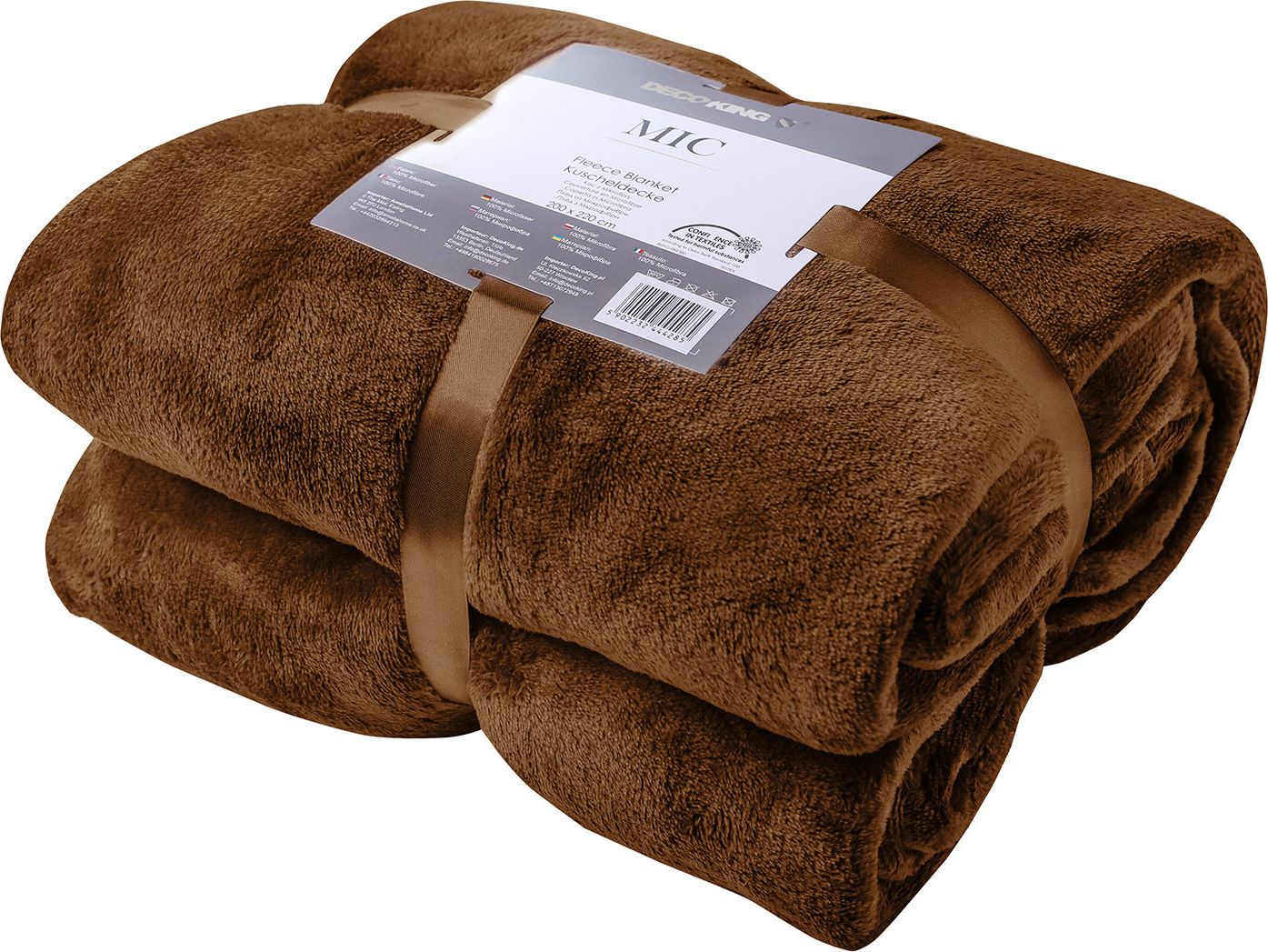 Mikrofibros pledas MIC Brown, 150x200 cm