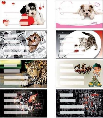 Panta Plast Naklejki na zeszyt Girls 24szt.