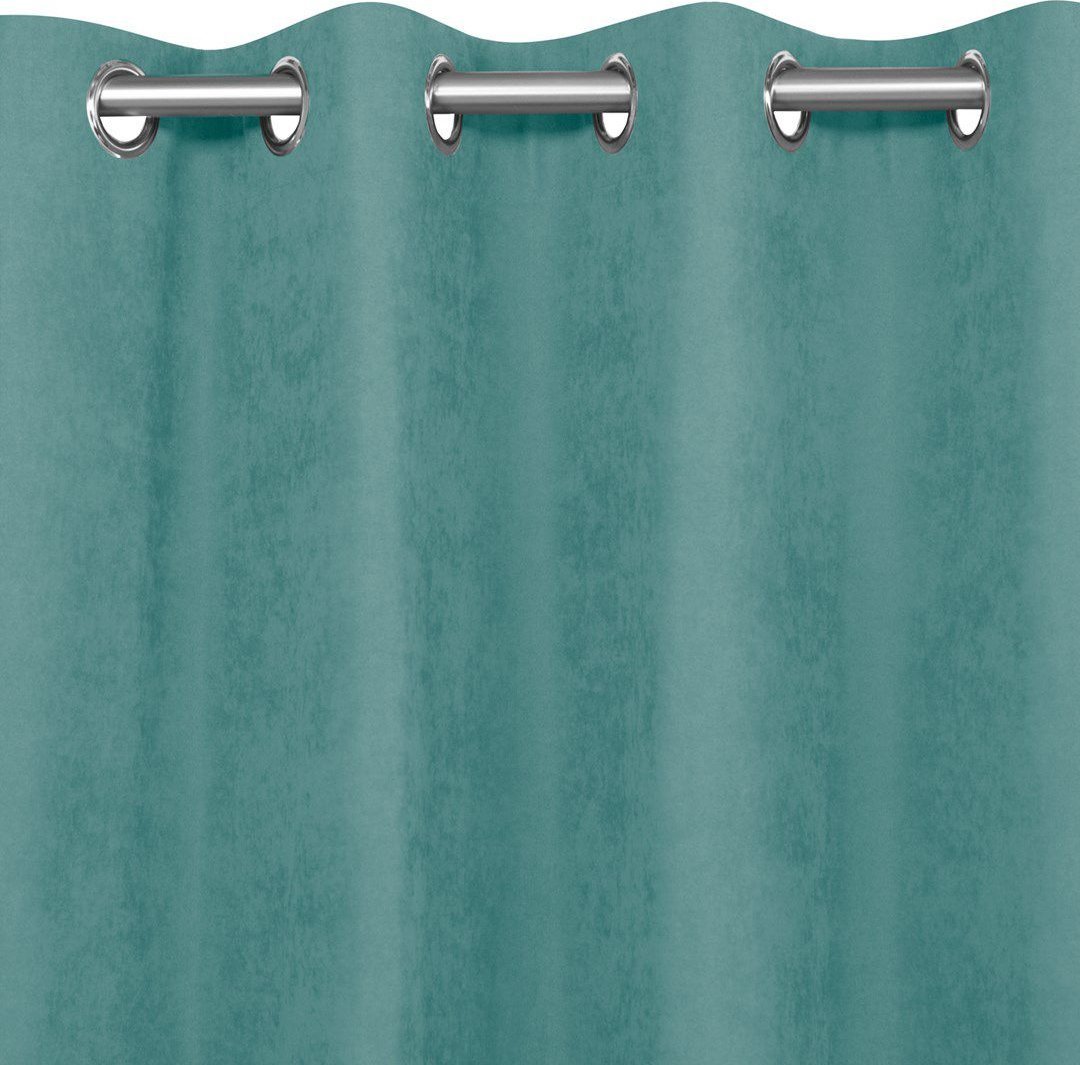 Homede Zasłona MILANA turkusowy szenila 280x225 HOMEDE