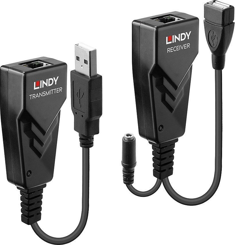 Adapter USB Lindy 42674 USB - USB + Jack 3.5mm Czarny (42674)