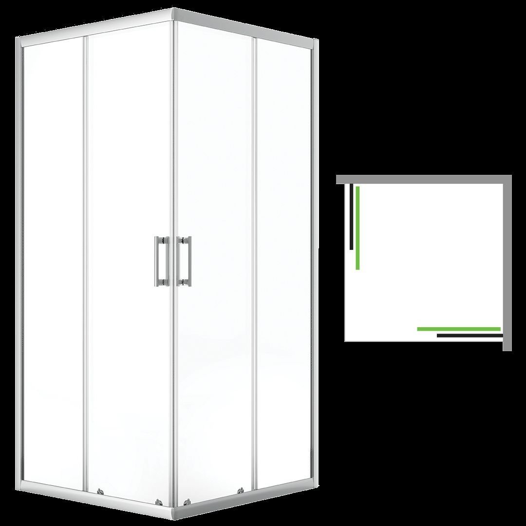 Laveo LAVEO Desna - kabina natryskowa kwadratowa 80x80 cm