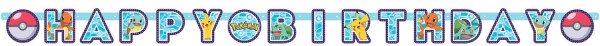 AMSCAN Baner Happy Birthday Pokemon - 218 cm - 1 szt. uniwersalny