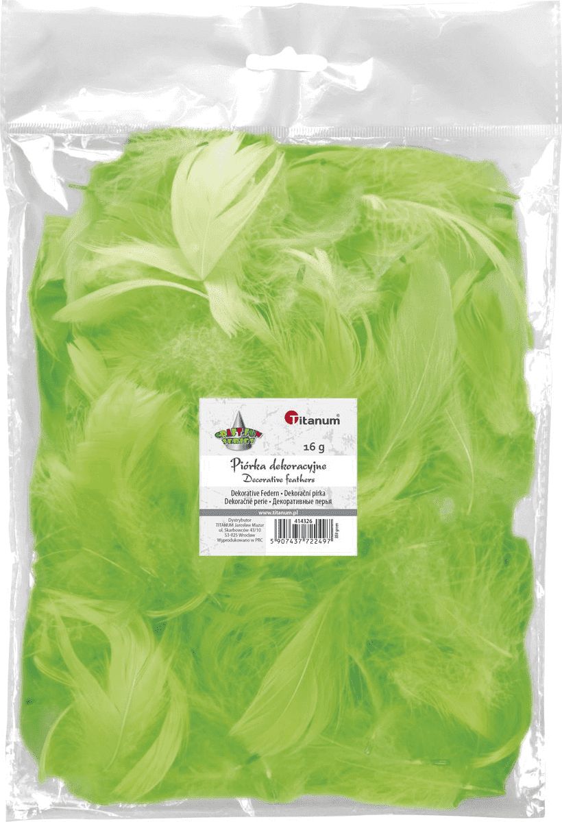Titanum Piórka puch 16g jasnozielone