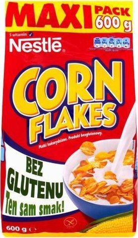 Nestl CORN FLAKES - Kukurydziane Płatki Śniadaniowe (Bezglutenowe) - 600G