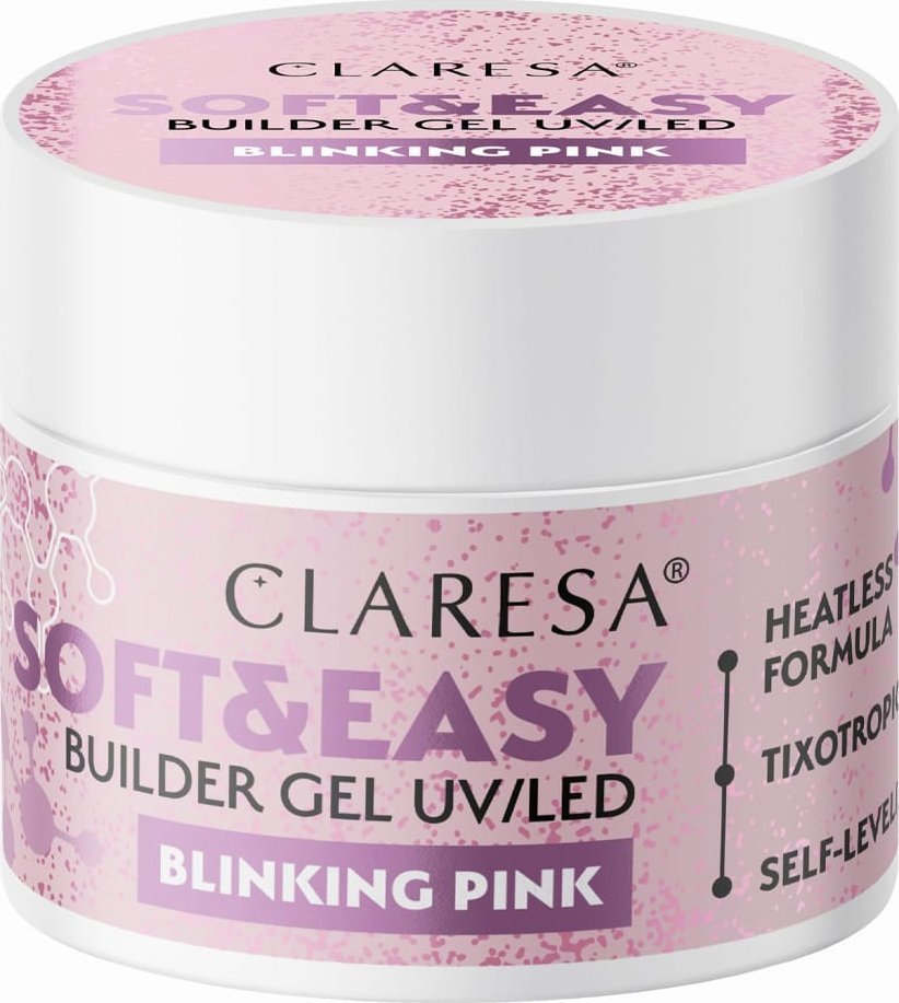 Activeshop Claresa żel budujący Soft&Easy gel blinking pink 45g