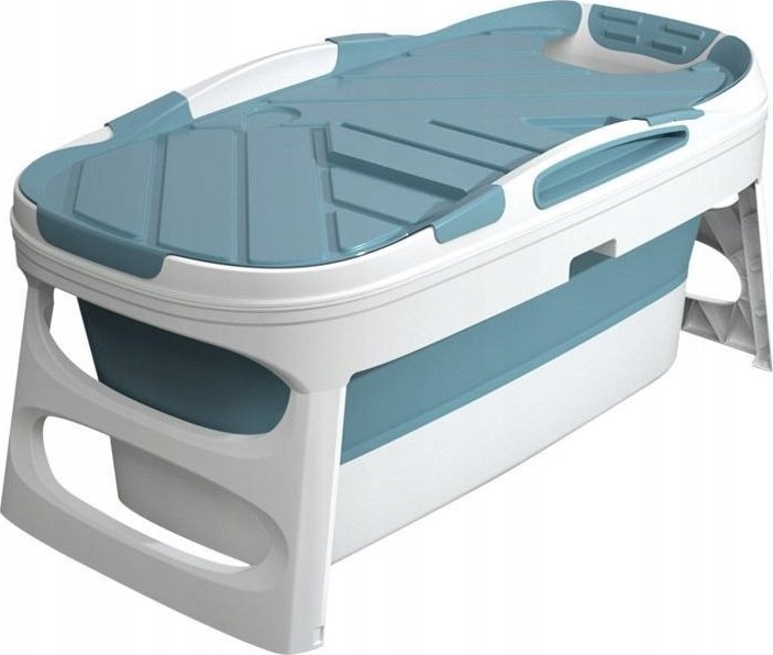 Duravit Składana wanna do kąpieli z pokrywą - niebieska