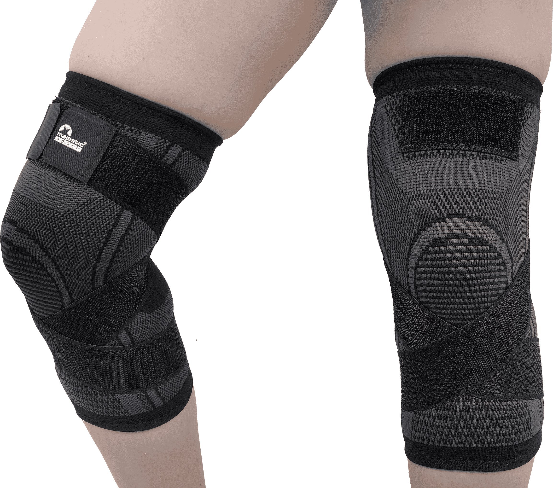 Ściągacz na kolano Majestic Sport RODI czarno-szary r. M /2 szt/