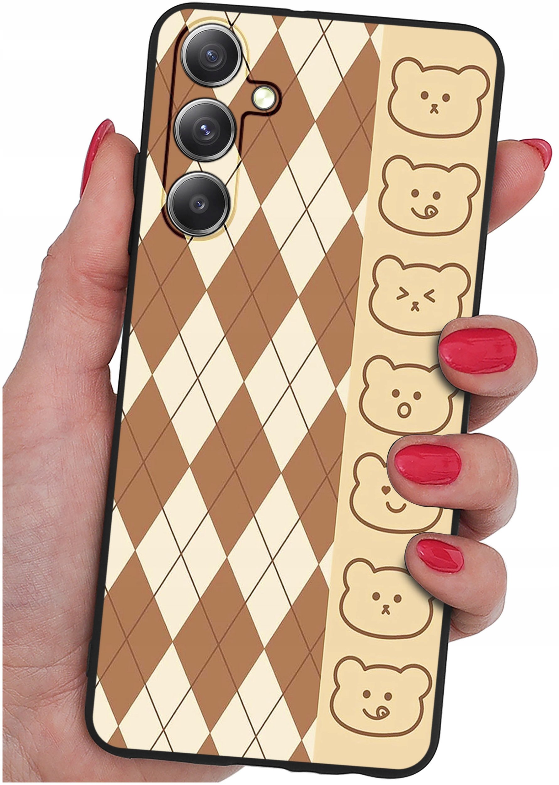 ETUI do Samsung Galaxy S24 WZORY | SILIKONOWE MATT CASE + SZKŁO 9H