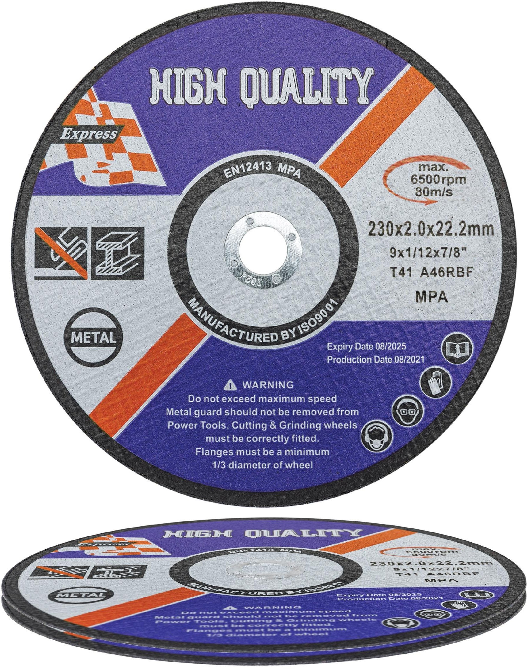 Tarcza do cięcia metalu 230 mm x 22,2 mm x 2,0 mm 2 szt.