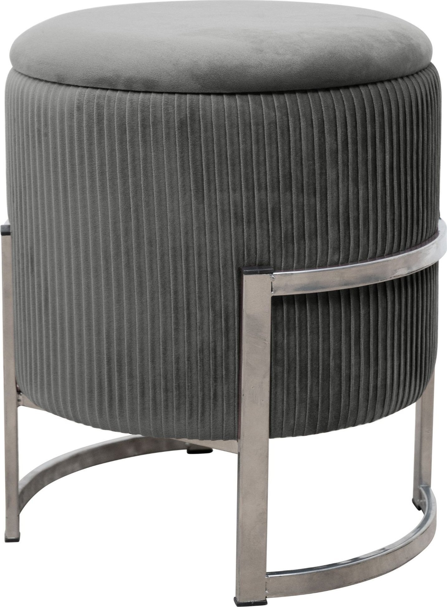 Fabryka Mebli Akord Pufa otwierana z pojemnikiem welurowa PORTO Szara